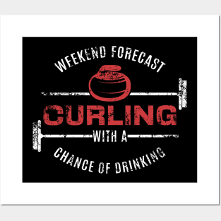 Weekend Forecast Curling Posters and Art